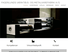 Tablet Screenshot of fagerlunds.dk